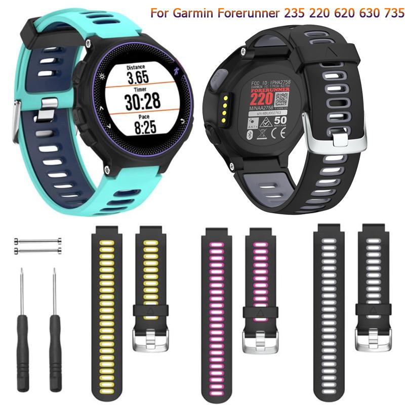 Сменный ремешок на запястье для Garmin Forerunner 235 220 620 630 735 735XT, модный силиконовый ремешок для часов-браслет