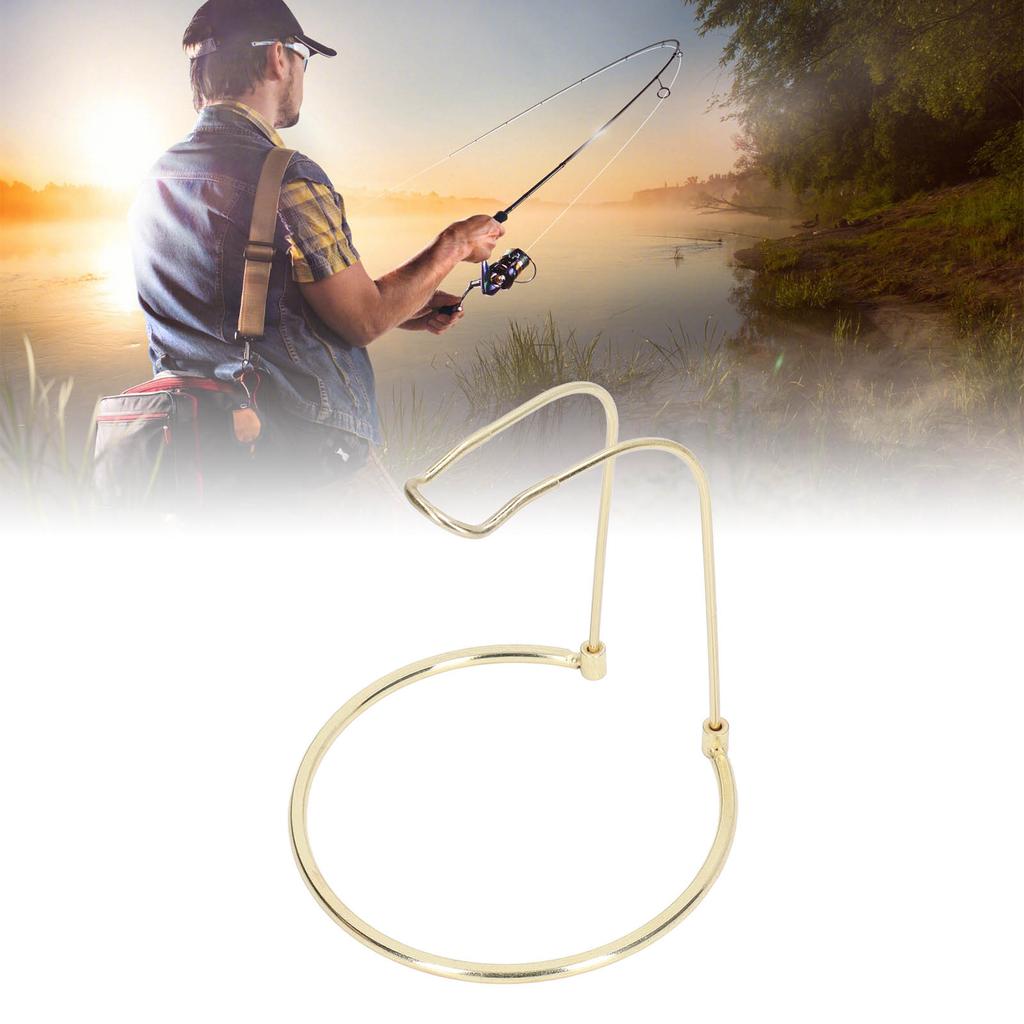   Reel Rack Stainless Steel Short Type U Shaped Upper Frame Round Base Lightweight Detachable Fishing Gear Stand