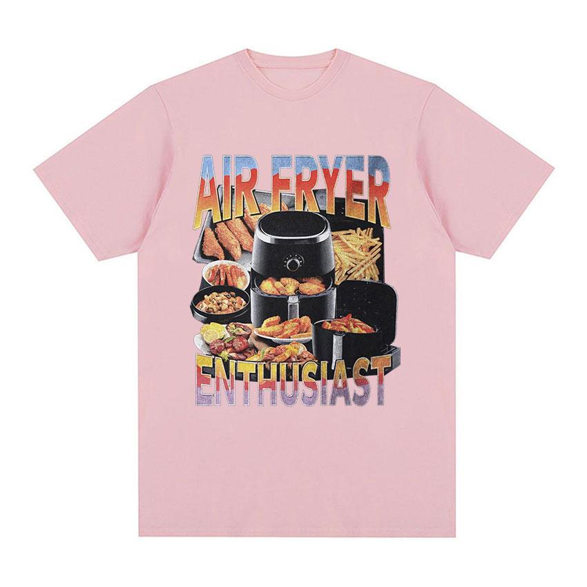 Air Fryer Enthusiast Funny Cooking Lover TShirts Men Women summer O-Neck short sleeve T-shirt fashion High Quality Cotton TShirt