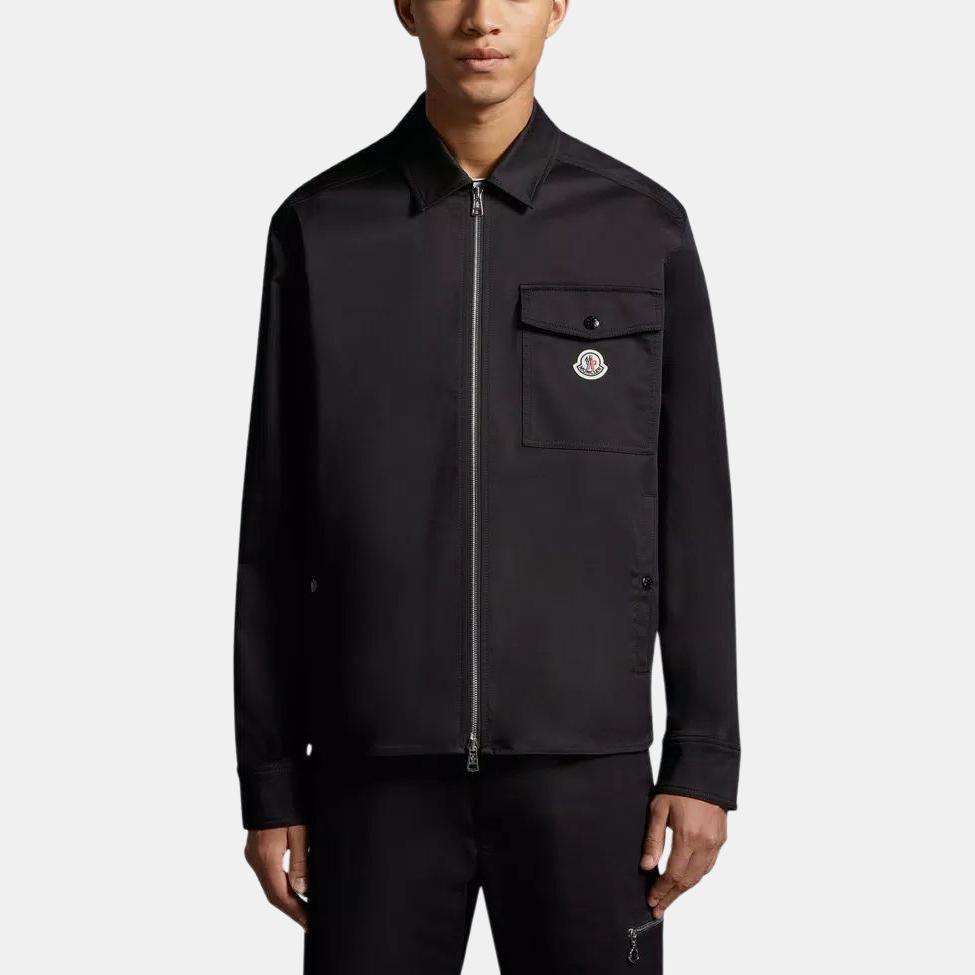 Moncler logo-appliqué zip shirt jacket J10912F0000257448999