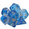 7Pcs MultiSided Acrylic Dices Polyhedral Dices Colorful Clear Table Game Dices Entertainment Toy Easy to Read Number