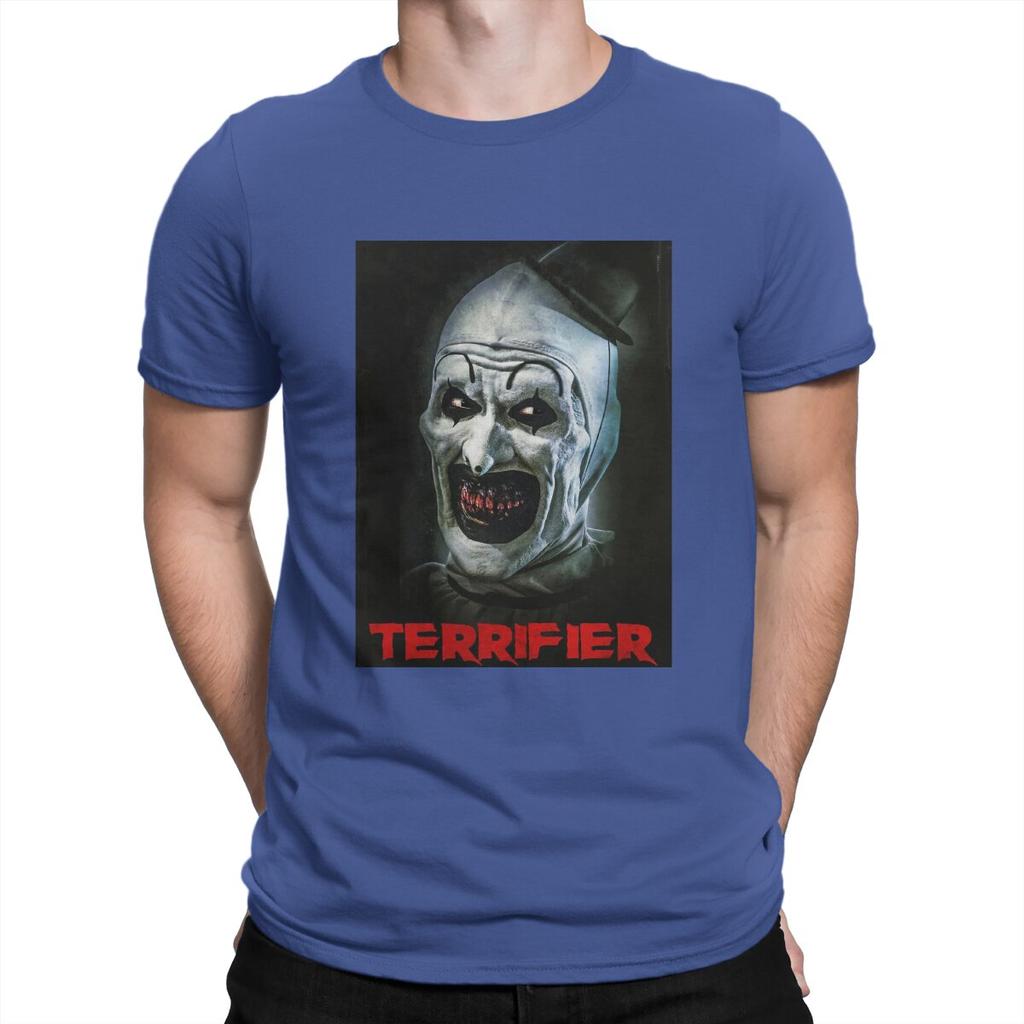 Новинка Футболка Terrifier Medium Horror для мужчин с круглым вырезом из чистого хлопка, страшные футболки с коротким рукавом, уникальная одежда
