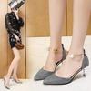 High Heeled Shoes Autumn  Pointed New Fashion Shallow Mouth Thin Heel Fashion Single Shoes Korean Professional Women's Shoes