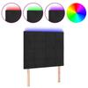 LED Headboard in Black 80 x 5 x 118 128 cm Velvet