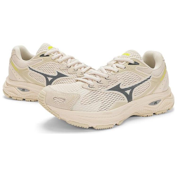 Mizuno Racer S Casual Versatile Running Shoes Non-Slip Wear-Resistant Low-Top Unisex Sneaker Off-White D1GH223511
