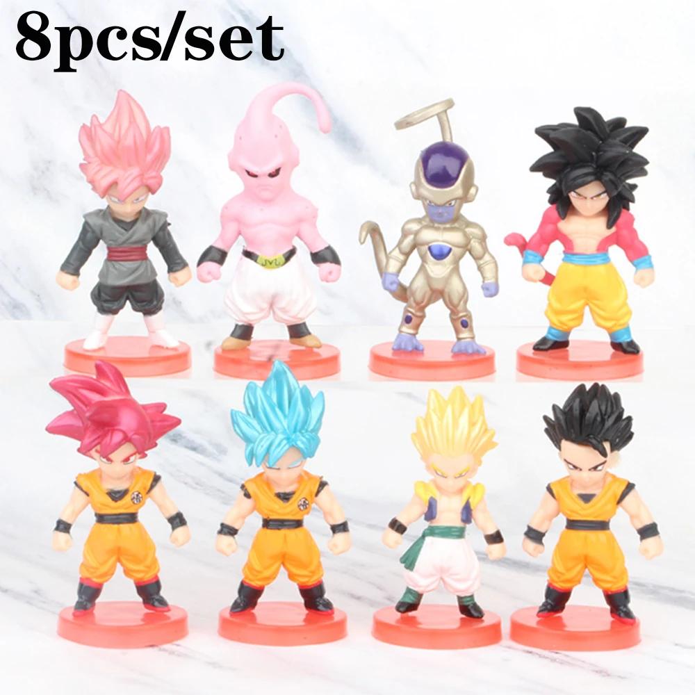 8-21 шт./лот Мини-фигурки Dragon Ball Супер Сайян Гоку Веджета Фигурки Действия Куклы DBZ Модели Игрушки Подарки