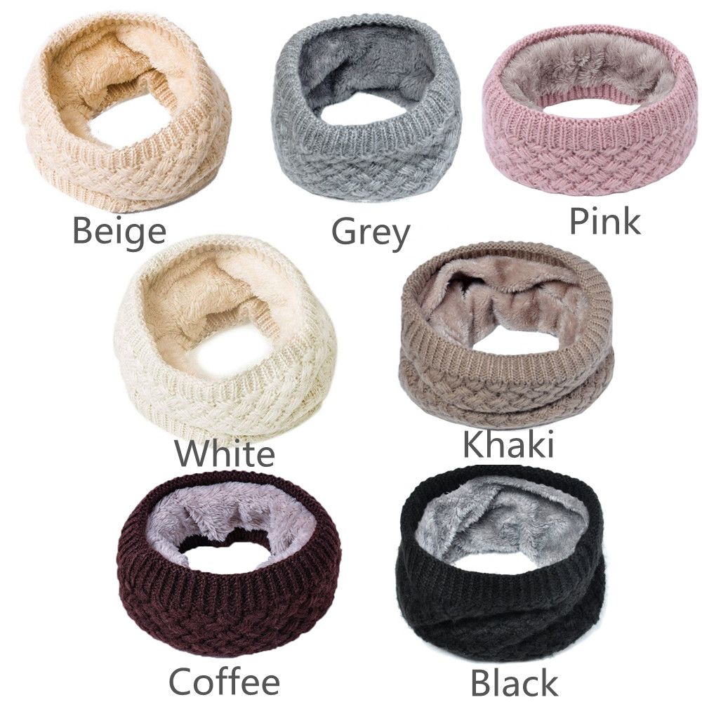 Men Women Thick Neck Gaiters Soft Neckerchief Knitted Scarf Snood Neck Warmer Autumn Winter Thermal