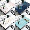 1pcs PVC Printed Table Cloth Waterproof Kitchen Oil-Proof Table Mat Oil-proof Anti-scalding Coffee Table Party Rectangular Table Cover