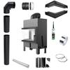 Fireplace Insert KRATKI FLOKI M Left Corner 10 kW Installation Kit