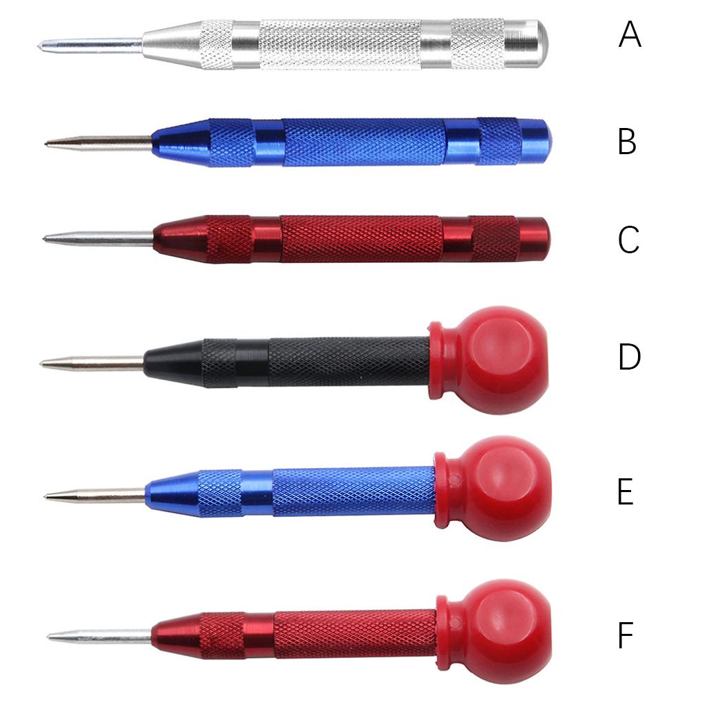 Automatic Center Pin Punch Spring Loaded Marking Starting Holes Tool Wood Press Dent Marker Woodwork Tool Drill Bit