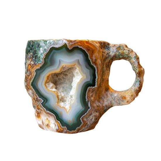 Минеральная хрустальная кружка для кофе, чашка для воды, новинка, кружки для напитков, цветная полупрозрачная кружка для чая для горячих напитков, элегантный рождественский подарок для домашнего офиса