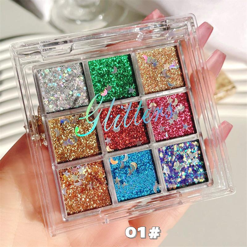 Палитра теней для век 4/7/9 цветов, матовый блеск для макияжа глаз, алмазное мерцание, блестки, жемчужно-водостойкие, стойкие тени для век, блестящий макияж
