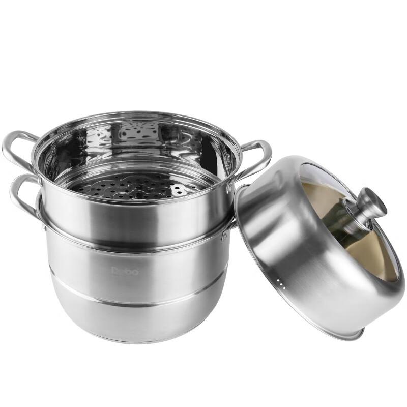 Debo DEP-697 304 Stainless Steel Double-Layer Steamer