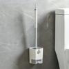 1 Set Toilet Brush With Holder Wall Mounted Long Handle Flexible Toilet Bowl Cleaning Brush Bathroom Cleaning Supplies