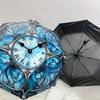 1pc Stained Glass Clock Design Umbrella with Plastic Handle,Suitable for All Seasons Home Travel Outdoor UmbrellaDD140