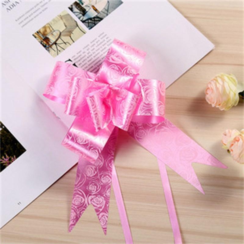 Bowknot Fruit Basket Bow Flower Wedding Ribbon Wedding Ribbon Handle Decorative Handmade Car Door