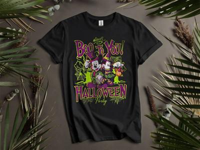 Футболка Микки Маус Хэллоуинская вечеринка Boo To You Футболка Мужская Женская Унисекс Футболка K561