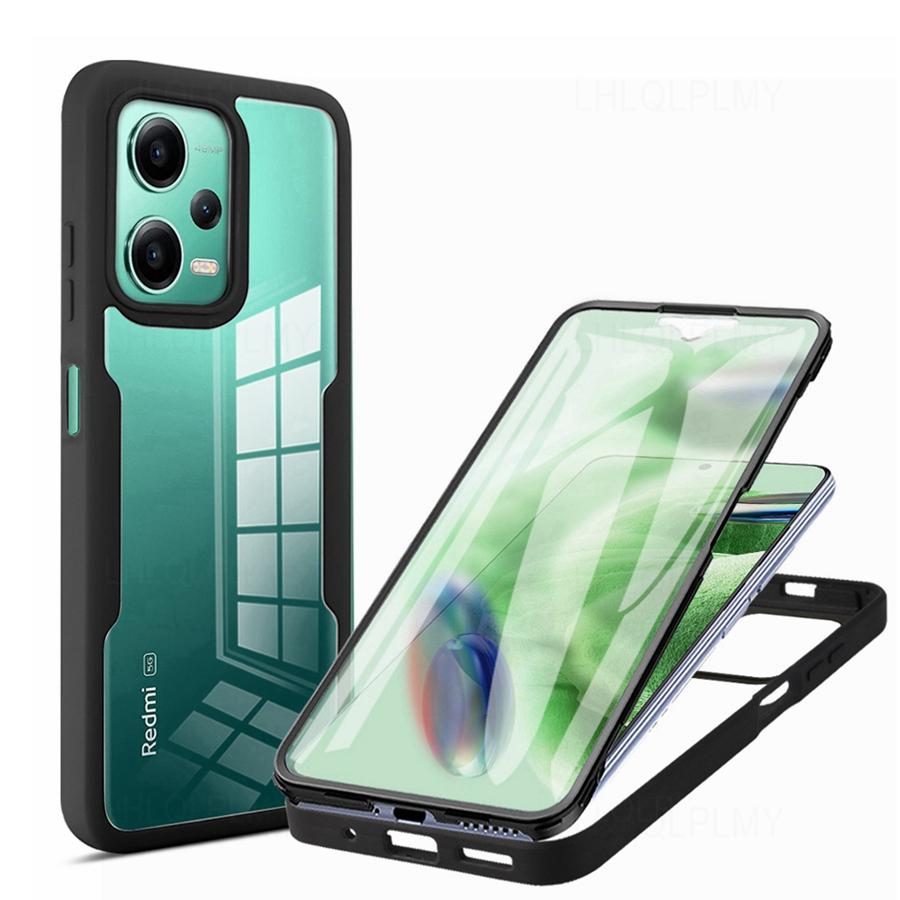 Противоударный чехол спереди и сзади для Xiaomi 13T Pro Redmi Note 13 12 Pro 5G 12C A1 A2 Plus 12S, чехол на 360 градусов