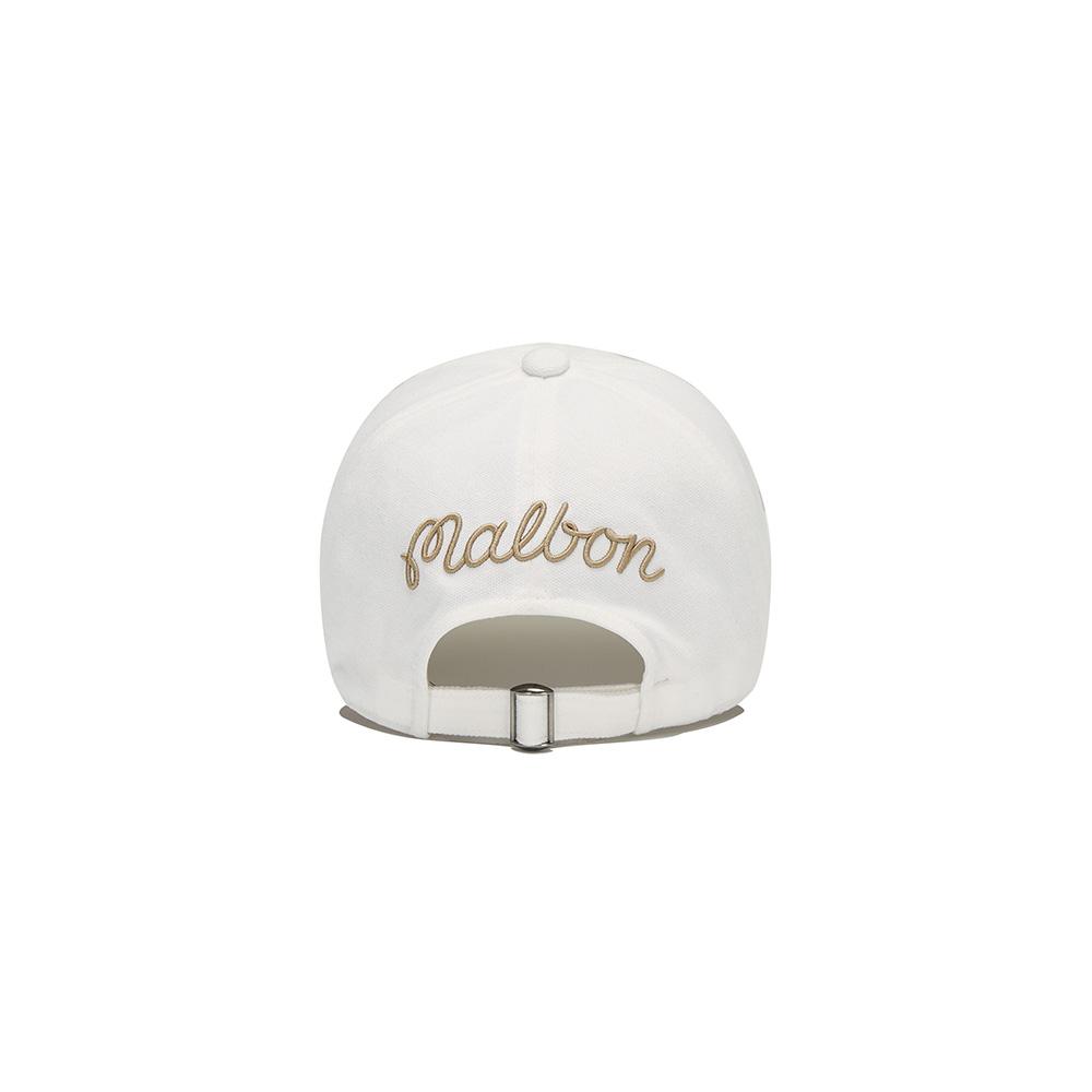 MALBON GOLF Malbon Кепка с вышивкой большого логотипа Белая