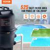 Cartridge Pool Filter, 49 Sq.m Filter Area Inground Pool Filter, Above Ground Swimming Pool Filtration Filter System with Upgrade Filter &Leak-proof,