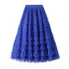Spring and Autumn Women's Mesh Cake Halter Skirt Women's Skirt Fairy Saree Pleated Long Skirt