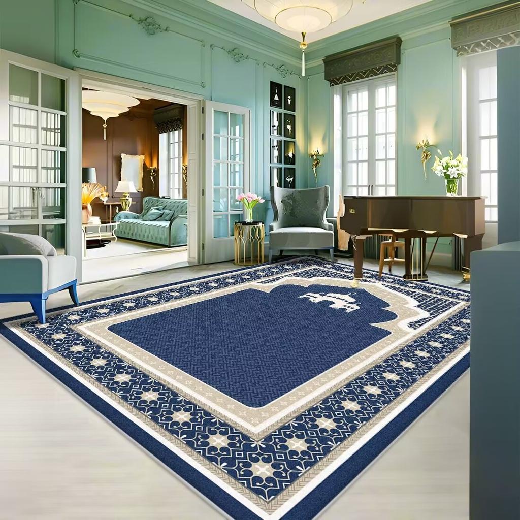Ковер для гостиной, устойчивый к пятнам, простой в уходе, коврик для журнального столика, охлаждающий нескользящий коврик, ковер