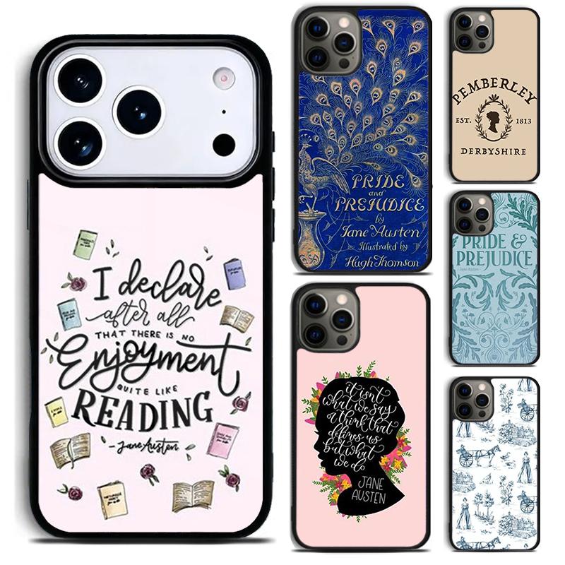 Pride And Prejudice Jane Austen Phone Case for iPhone 17 16 15 Pro Max Air 14 13 12 11 Plus Shockproof Capa Cover