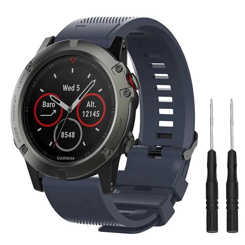 Быстросъемный ремешок для Garmin Fenix ​​3 5 5X 5S Plus 6 6X 6S Pro 7 7S 7X 945, ремешок для умных часов 26, 22, 20 мм, силиконовый браслет