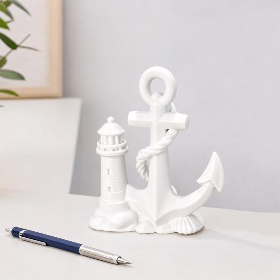 3D-печатная статуэтка маяка и лодки, морской декор для стола, фигурка на морскую тематику для полки, морской подарок для домашнего офиса