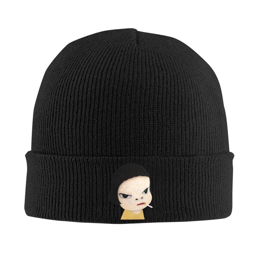 Yoshitomo Nara Beanie Hats Bonnet Hats Adult Unisex Funny Gym Knit Hat Spring Custom Thermal Elastic Caps