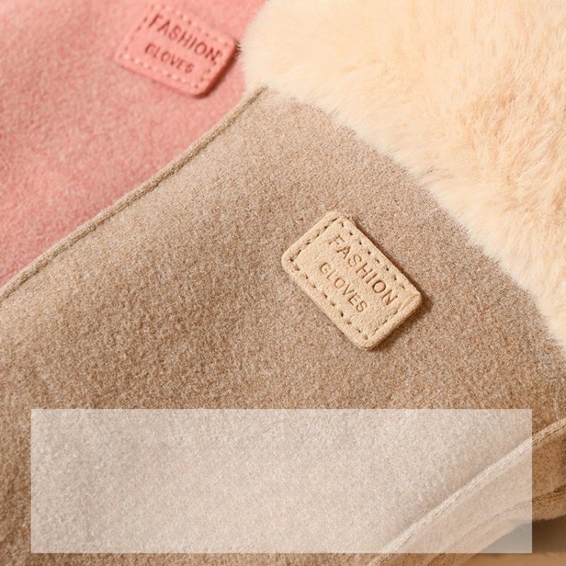 Женские перчатки для сенсорных экранов, модные, осенне-зимние, теплые, тонкие, кашемировые, однотонные, для езды на велосипеде, элегантные, ветрозащитные перчатки