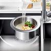 Basket Stainless Steel Sink Drain Kitchen Hanging Storage Drain Rack Dry and Wet Separation Hook Garbage Filter Basket