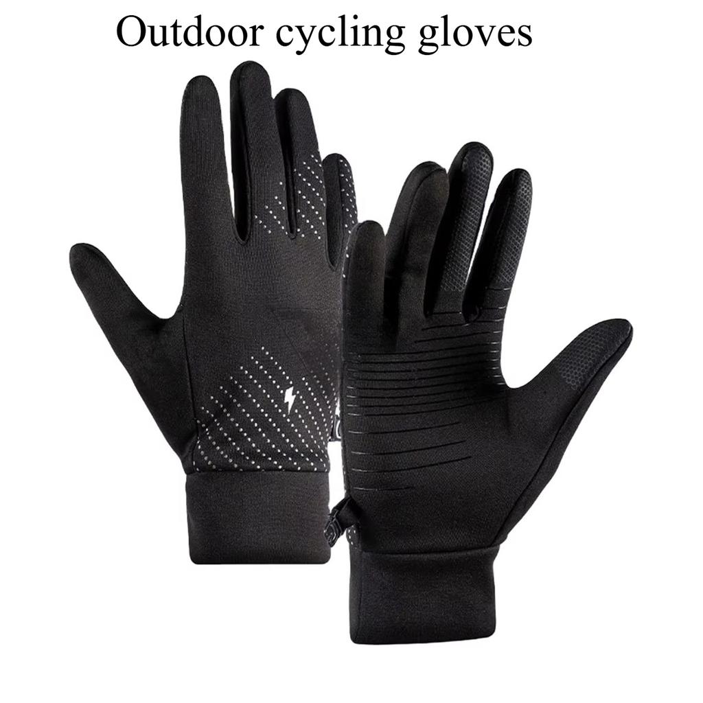 Outdoor Bicycle Gloves, Warm, Windproof and Waterproof Sports Universal Gloves