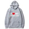 Cross Border E-commerce Casual European Size I Love My Girlfriend Printed Hooded Sweatshirt Sports Gothic Winter Home Long Sleev