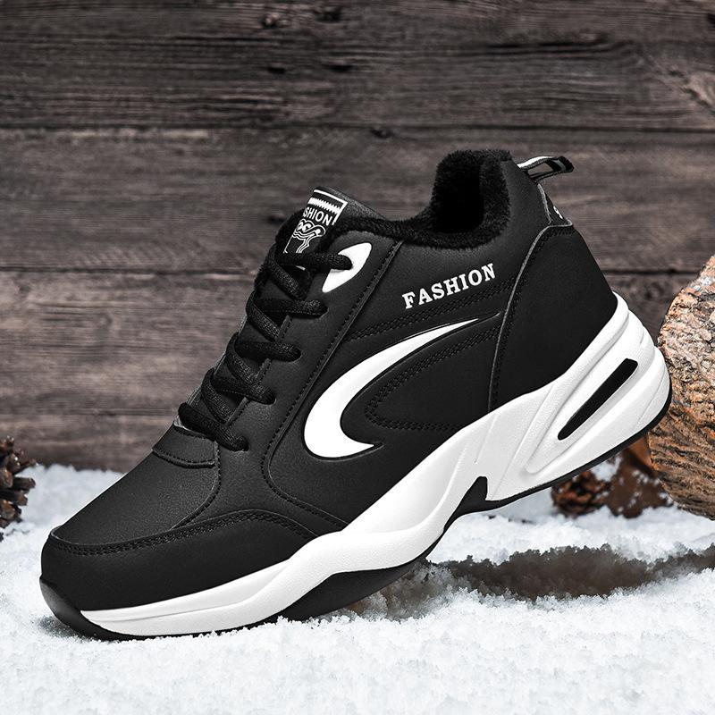 Мужская осенне-зимняя теплая хлопковая обувь модная спортивная повседневная обувь скользящая легкая модная обувь для бега