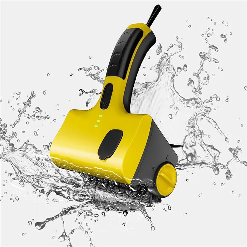 Wireless Electric Barbecue Grill Cleaning Brush, Household Kitchen Tile Cleaning Brush Replaceable Brush Heads