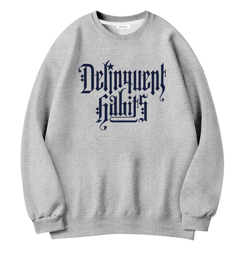 REBRENNER Deliquant Signature Sweatshirt Grey