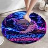 Classic Japanese-style cartoon Demon Slayer round rug, home soft decorative anti-slip yoga mat and chair mat, outdoor floor mat carpet K28