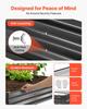 2 Pack Galvanized Raised Garden Beds, 2400 x 1200 x 300 mm, Rectangular Metal Planter Boxes Kit Outdoor, Elevated Planting Box with Gloves, Alu-Zinc,