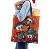 Unique Sugar Skull Print Tote Bags For Women Traveling Shoulder Bags Large Capacity Foldable Lady Printed Handbags KTY