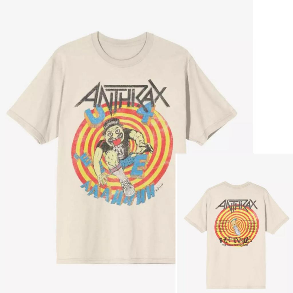Anthrax Fist Full of Metal Band TShirt Cotton Graphic Tee Unisex Unisex Summer Streetwear