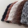 Korean Blogger 100% Pure Wool Pineapple Knitted Hollow Bald Hat Early Autumn Sweet Cool Air Cold Hat Lace Pullover Hat