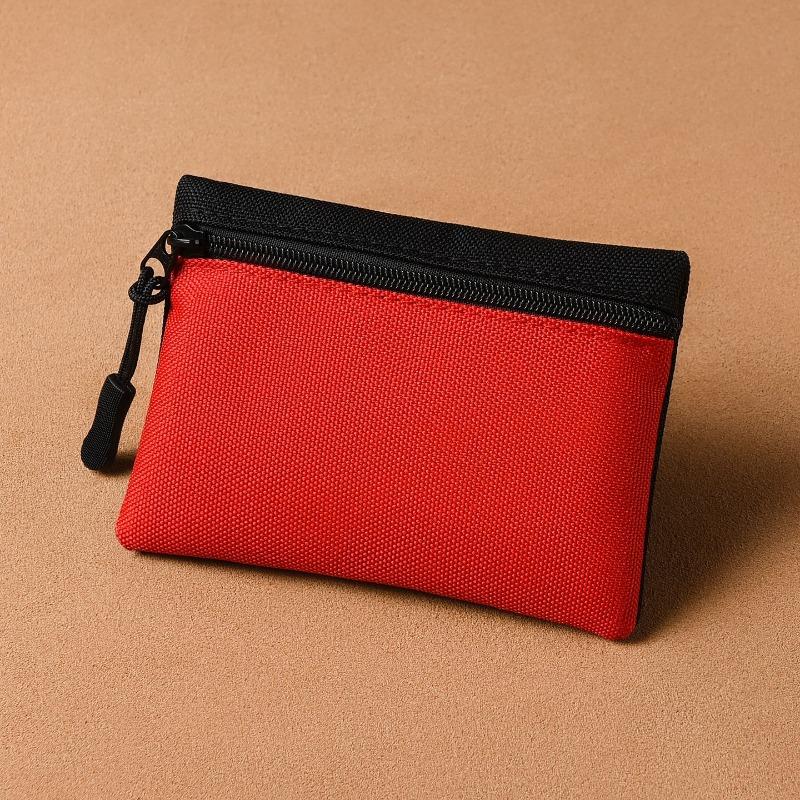 Мини-мешочек для мелочи, простой и портативный, высококачественный тканевый органайзер, на молнии, маленький кошелек, отделение для карт, детский кошелек для монет для студентов.
