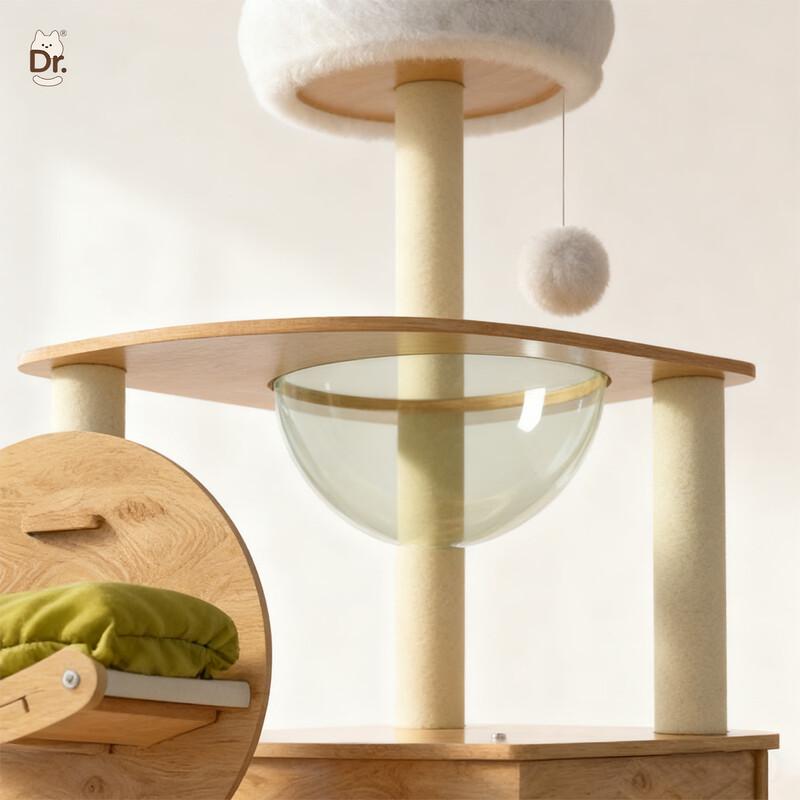 Cat Tree with Integrated Space Capsule