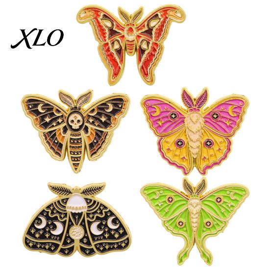 Retro Clothing Decoration Vintage Enamel Moth Brooch, Cartoon Insect Alloy Lapel Pin, Men Artistic Pin Women Jewelry Accessories for Suit Dress