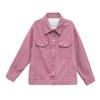 Women’s Casual Pink Denim Jacket - Autumn 2023 Loose Fit, Age-Reducing Style