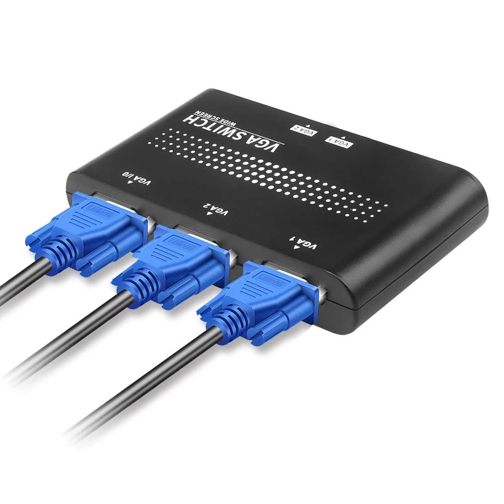 Monitor Accessories 2 Ways for PC VGA Switcher Converter Box VGA Splitter Video Switch Adapter