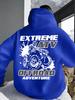 Men's street fashion hoodie with unique print pullover, hip-hop style hooded top, suitable for all seasons, casual and versatile men's clothing.