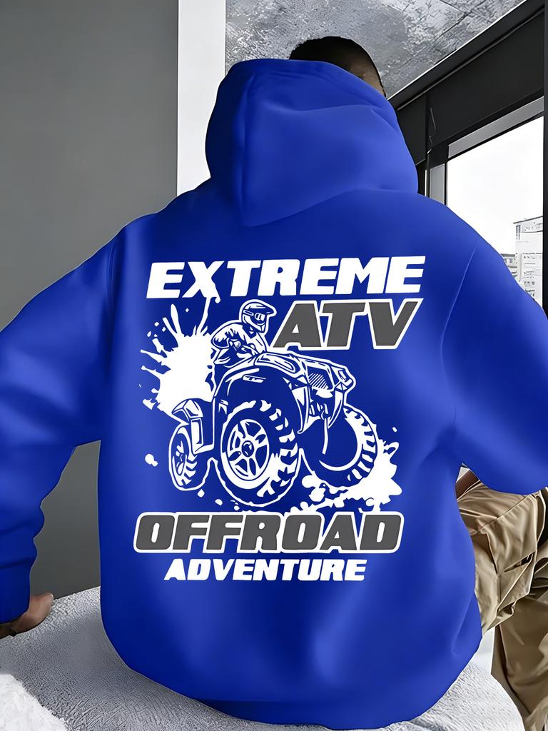 Men's street fashion hoodie with unique print pullover, hip-hop style hooded top, suitable for all seasons, casual and versatile men's clothing.