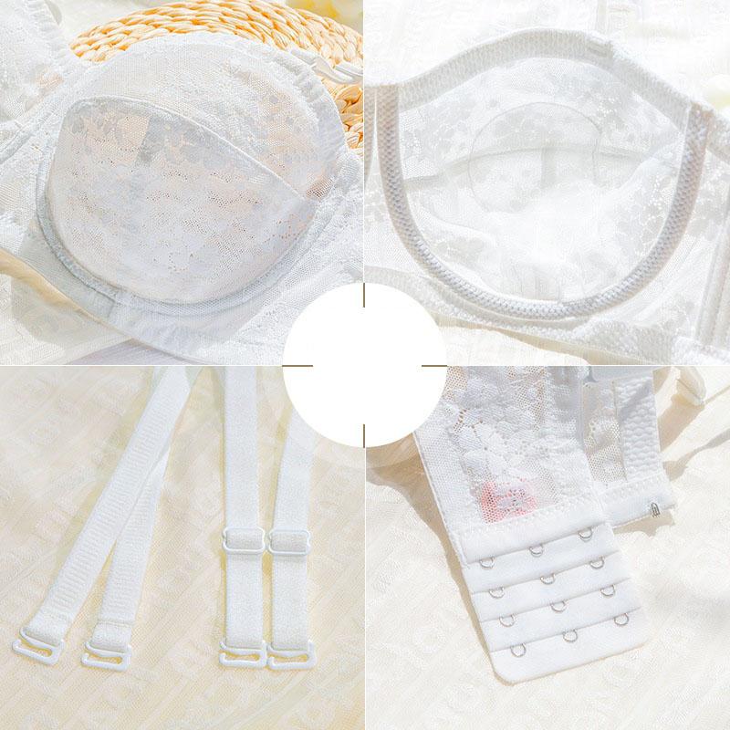 Large Size Women Gathered Minimizer Bra Invisible Summer Ultra Thin Lingerie Wireless Brassiere Strapless Underwear Tops